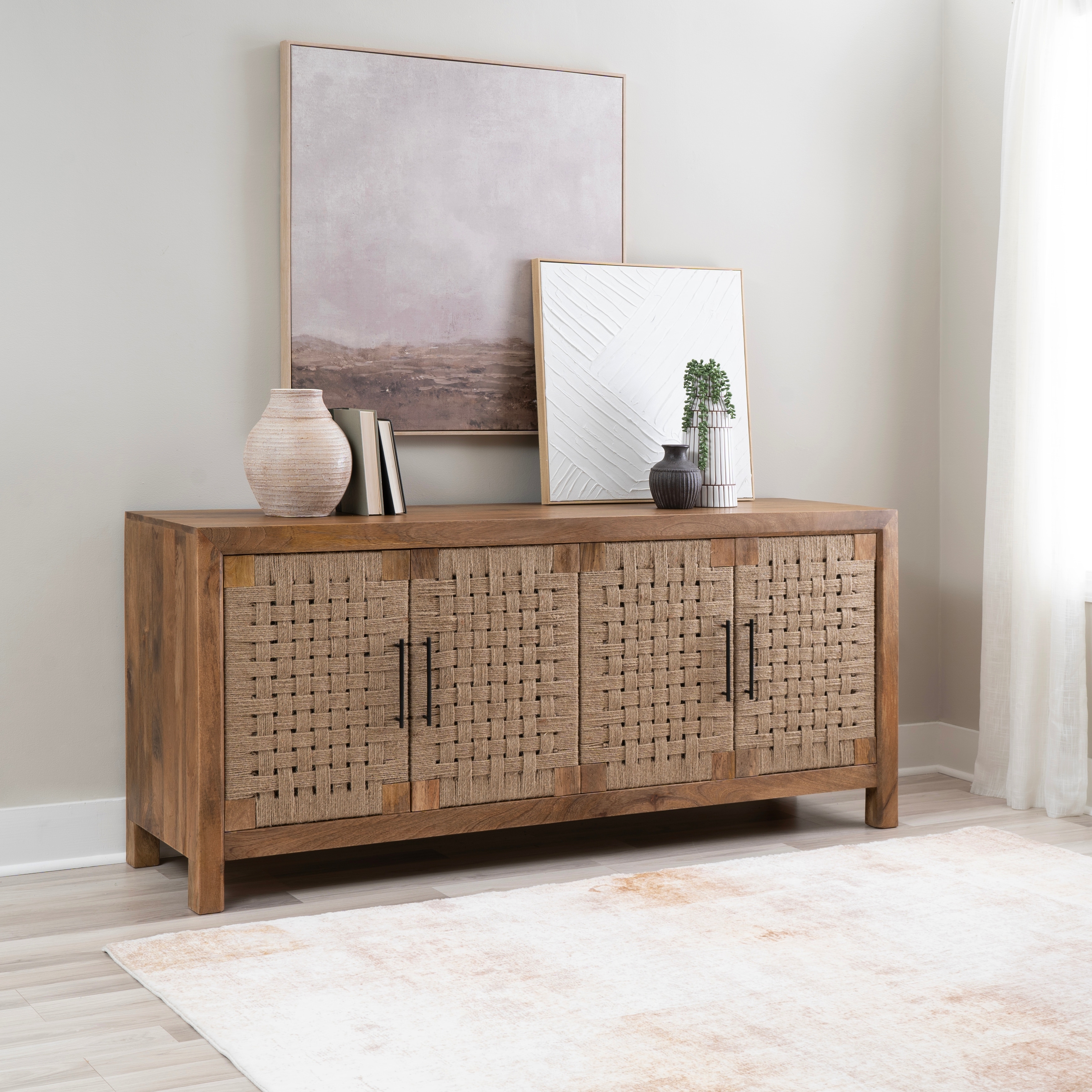 Coast to Coast Bannock Woven Front Doors Credenza