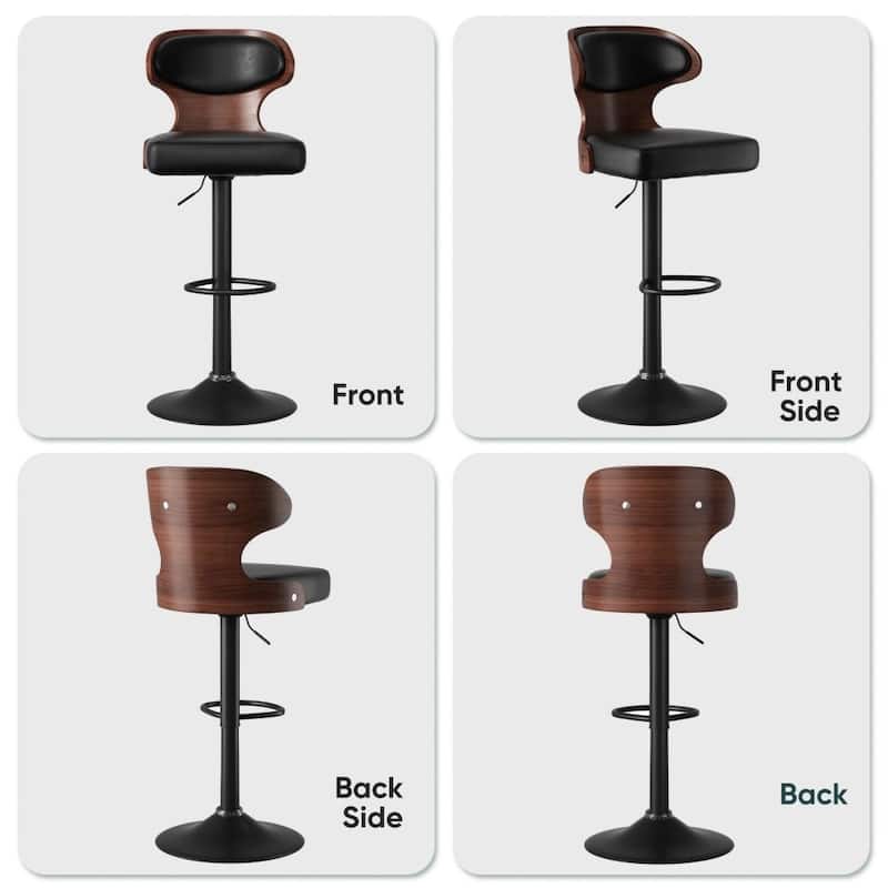 Set of 2 Adjustable Height Bar Chairs