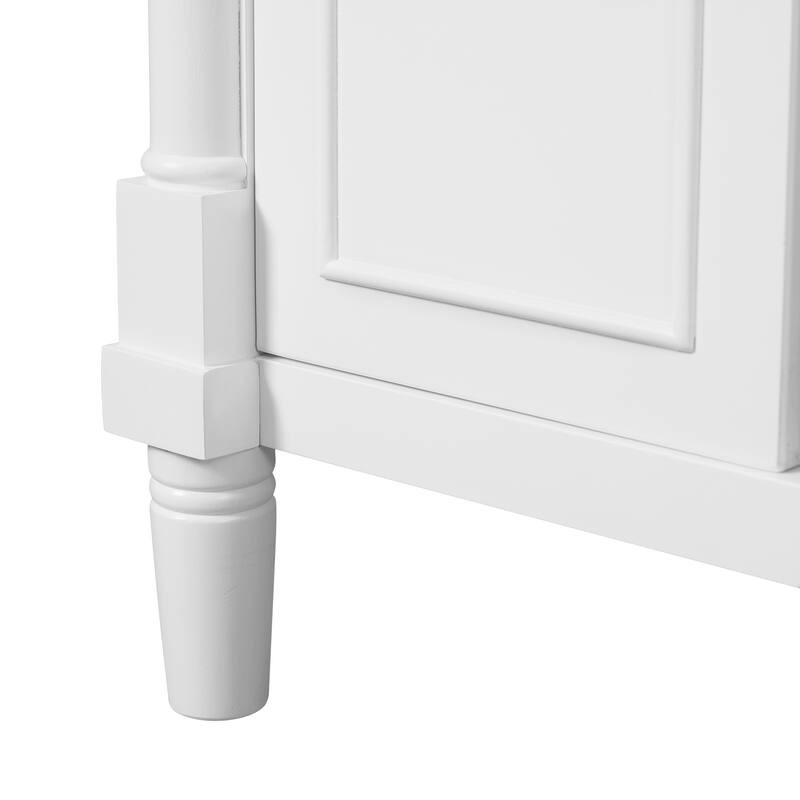 Bathroom Vanity with Sink, Multifunctional Small Bathroom Cabinet, Bathroom Vanities with 2 Doors & Adjustable Shelf