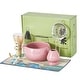 preview thumbnail 1 of 5, Matcha Whisk Set, 8 Pcs Pink Ceramic & Bamboo Matcha Kit with Ceramic Bowl, Whisk & Scoop, Stainless Steel Sifter Pink
