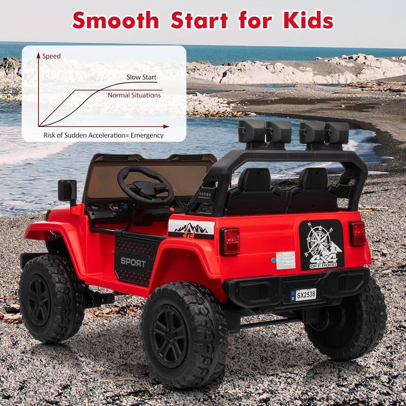 24V 2 Seater Electric Ride On Car for Kids with Remote Control