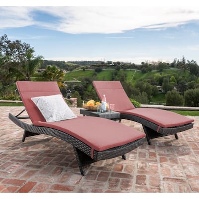 Vilano 3-piece Outdoor Cushioned Lounge Set by Havenside Home by Christopher Knight Home