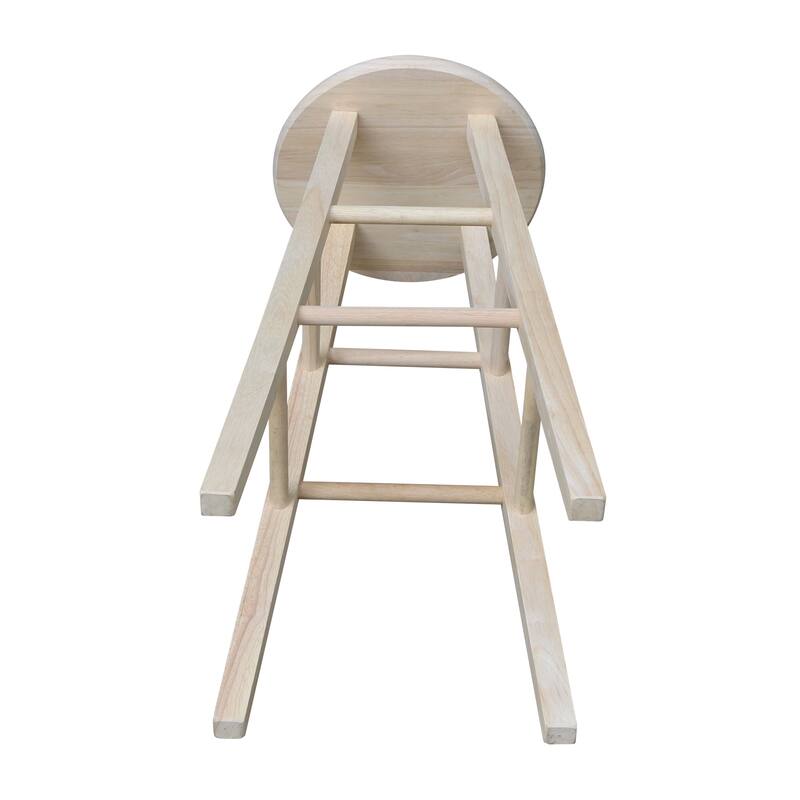 International Concepts Unfinished Round Top Stool