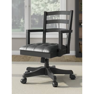 Signature Design by Ashley Wildenauer Black Home Office Desk Chair - 22.25" W x 21.5" D x 36" H