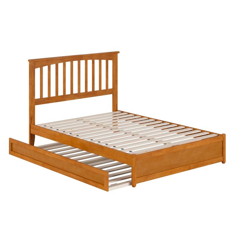 Everett Platform Bed with Panel Footboard and Twin Trundle