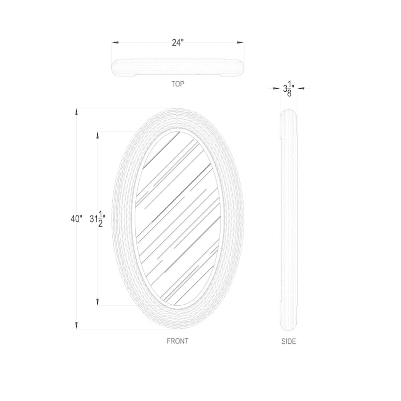 Varaluz Athena Oval Wall Mirror