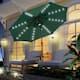 Ainfox 10ft Patio Umbrella with Lights Outdoor Solar Umbrella - Green