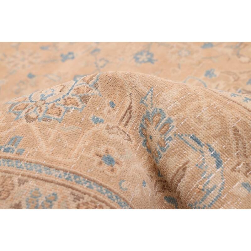 ECARPETGALLERY Hand-knotted Antalya Vintage Tan Wool Rug - 6'6 x 10'6