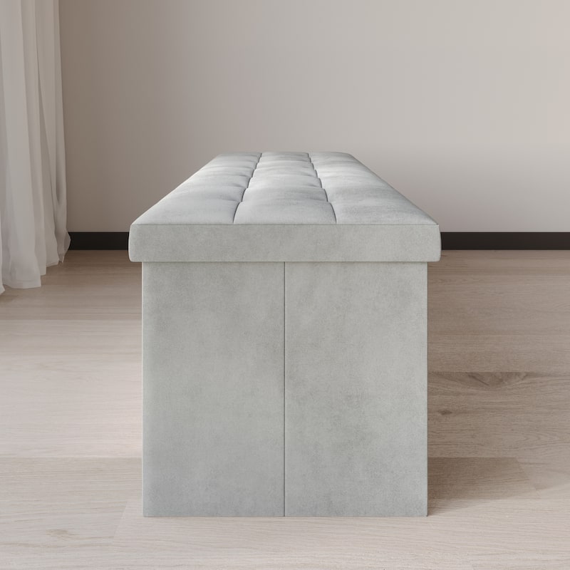 Chico Tufted Upholstered Folding Storage Bench