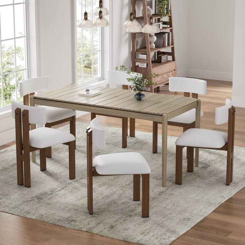 Dining Chairs Set of 2, Armless Dining Chairs with U-shaped Backrests & Metal Legs, Upholstered Lounge Chair for Kitchens