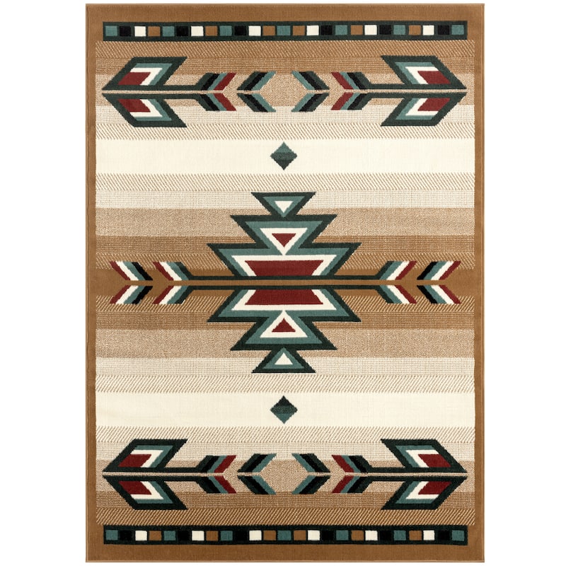 Home Dynamix Premium Sagrada Southwestern Geometric Area Rug - 5' 2" x 7' 4" - Ivory - Rectangle
