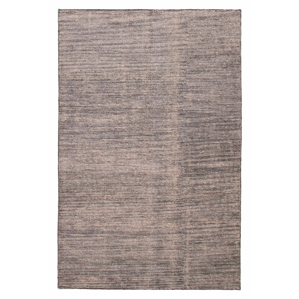 ECARPETGALLERY Hand-knotted Loreto Grey Silk Rug - 6'0 x 9'1