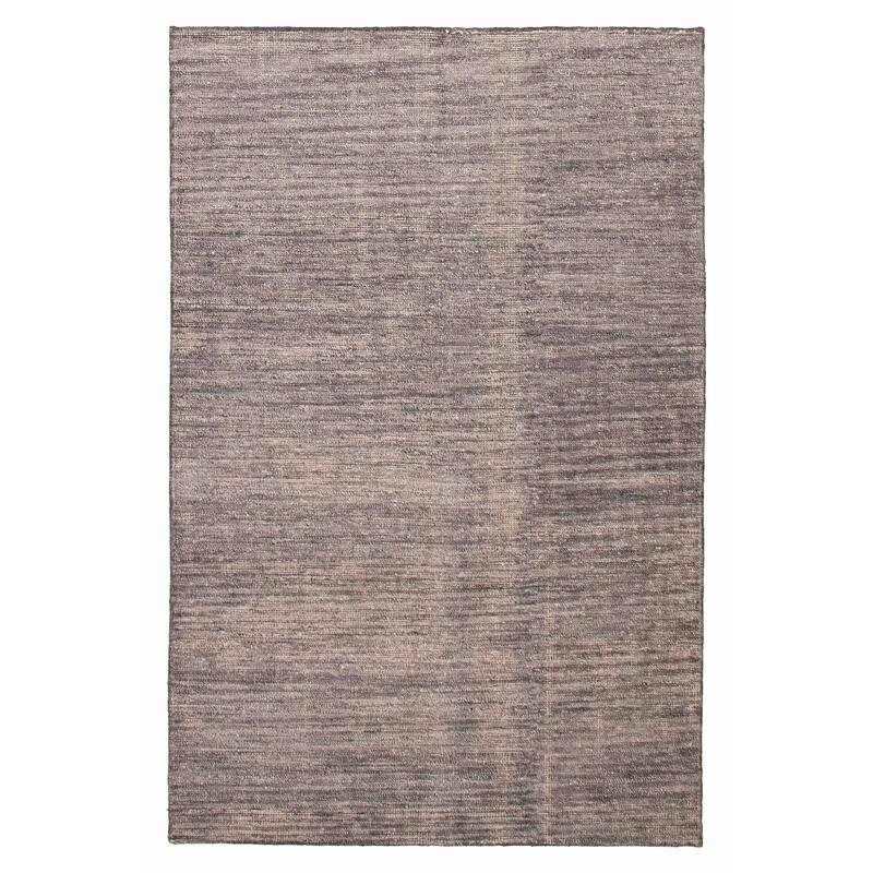 ECARPETGALLERY Hand-knotted Loreto Grey Silk Rug - 6'0 x 9'1 - Dark Grey - 6'0 x 9'1