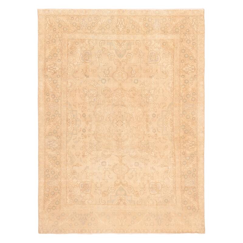 ECARPETGALLERY Hand-knotted Antalya Vintage Tan Wool Rug - 8'0 x 11'0