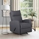 preview thumbnail 1 of 11, Fabric Rocker Recliner Chair Steel Glider Recliner Living Room Sofa Grey