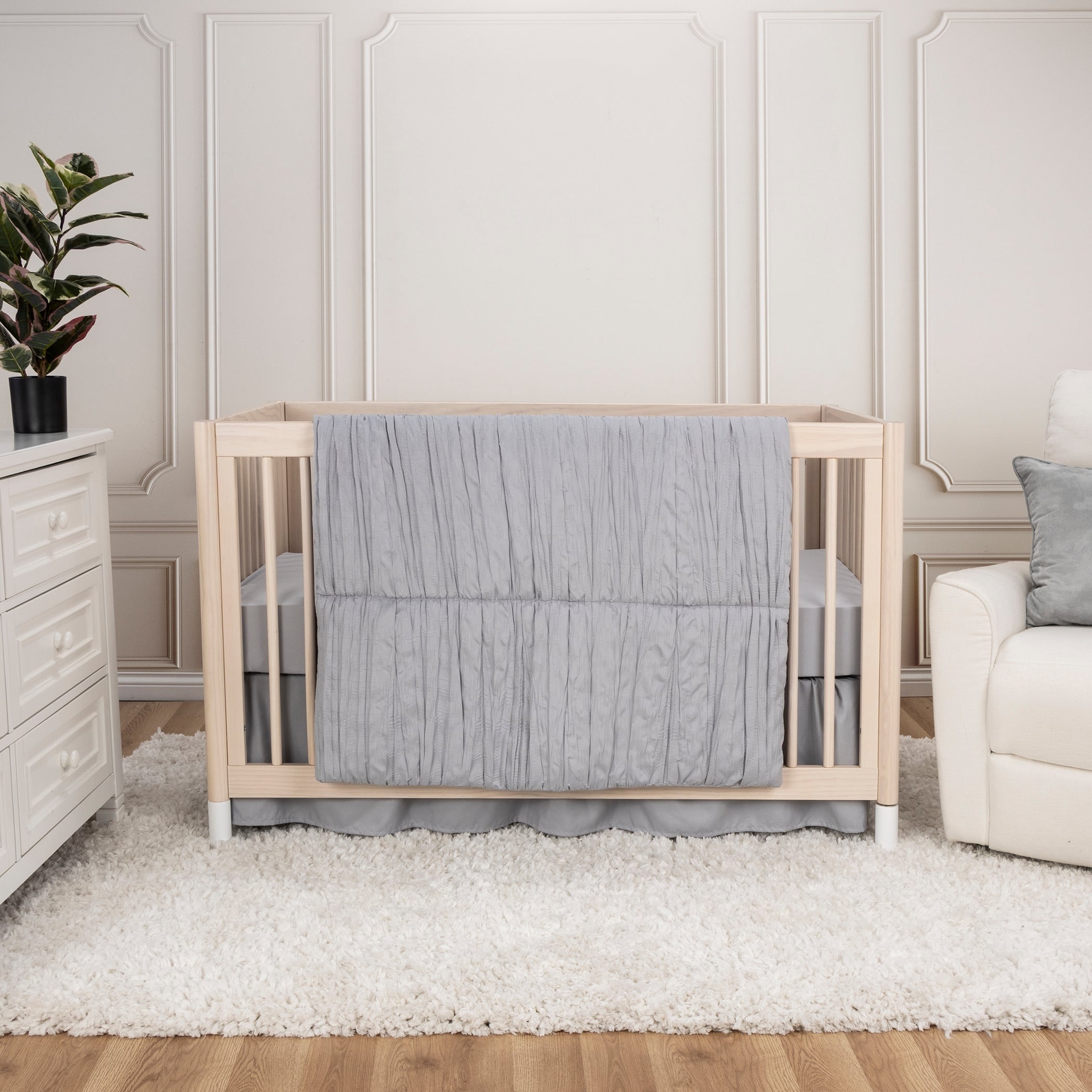 Trend Lab Simply Gray 3 Piece Crib Bedding Set