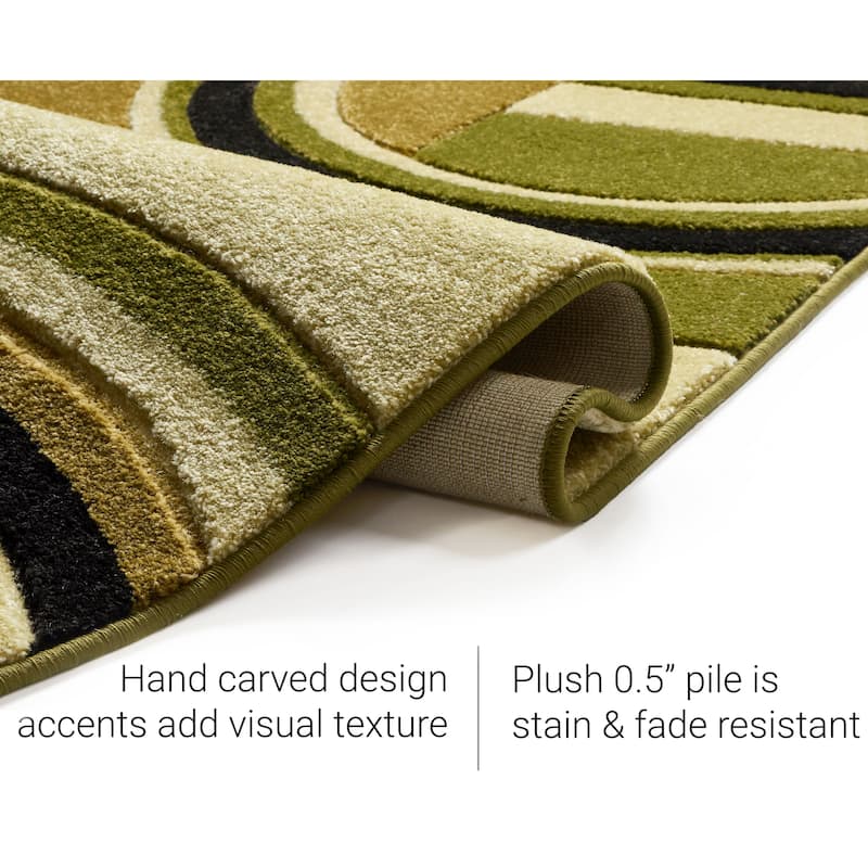 Well Woven Ruby Galaxy Waves Modern Geometric Area Rug
