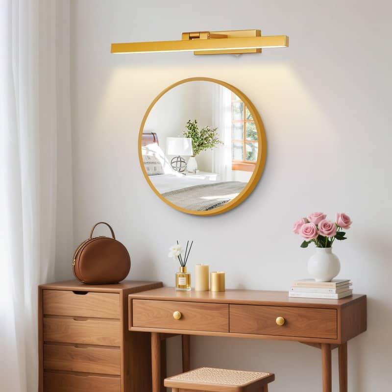 Modern Wireless LED Vanity Light 3CCT Dimmable, Remote Control, Rechargeable, Easy Magnetic Installation