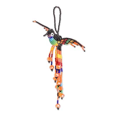 Novica Handmade Hummingbird Waterfall Beaded Home Accent