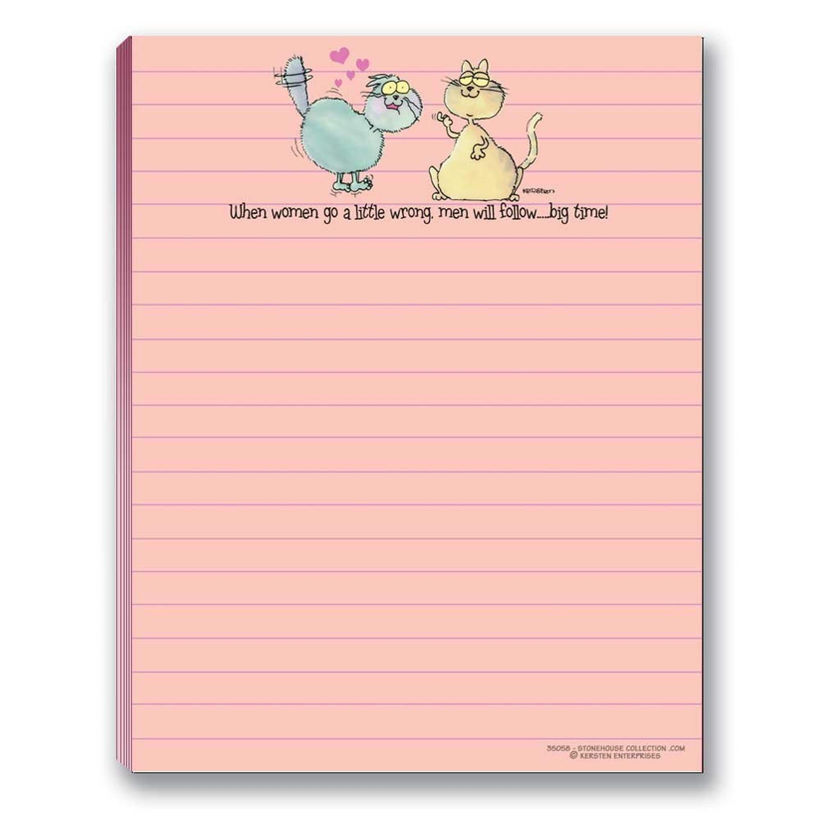 Stonehouse Collection Cat Notepads 4 Assorted Funny Cat Note Pads