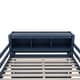 preview thumbnail 8 of 11, Full Size Loft with Wardrobe and Desk for Kids,Wood Loft Bed with Cabinet and Bookshelf,
