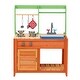 preview thumbnail 1 of 5, Wooden Mud Kitchen for Kids, Outdoor Play Kitchen Playset with Cookware Accessories
