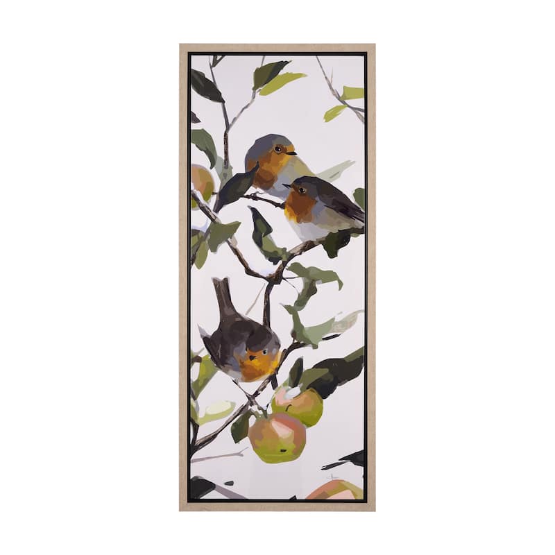 Birds & Apples I Framed Canvas Art Print