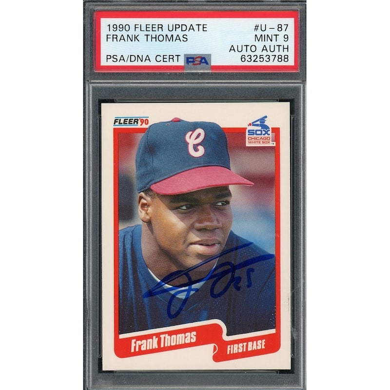 Frank Thomas 1990 Fleer Update Signed Rookie Card #U-87 Auto Graded PSA 9 253788 - 8'6" x 11'6"