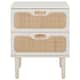 Option Bleached White/Natural Rattan/Gold Handle