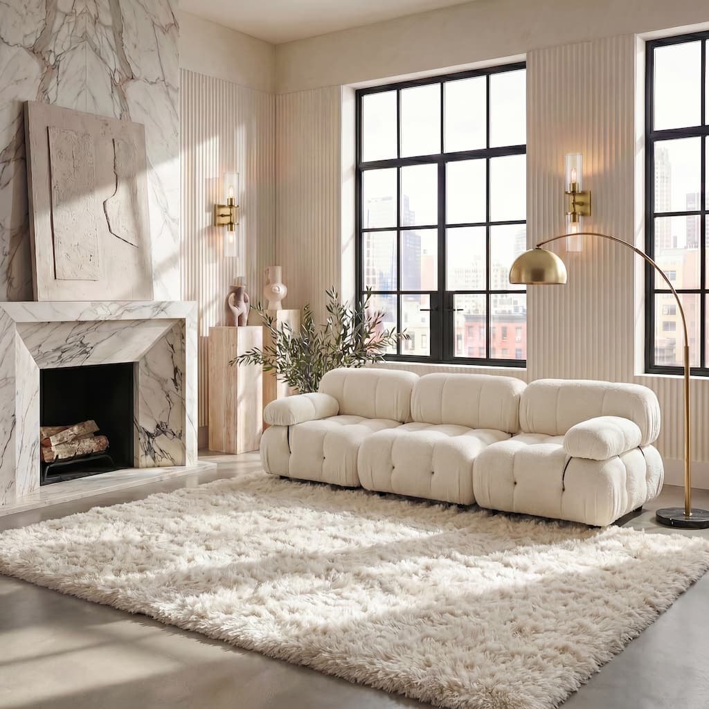 SAFAVIEH Bahija Rudina Luxe Shaggy 3 inch-thick Area Rug