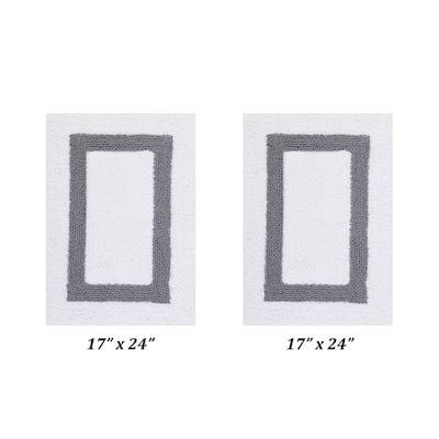 Better Trends Hotel Collection in Race Track 100% Cotton Super Absorbent Reversible Double Sided Machine Washable Bath Mat Rug