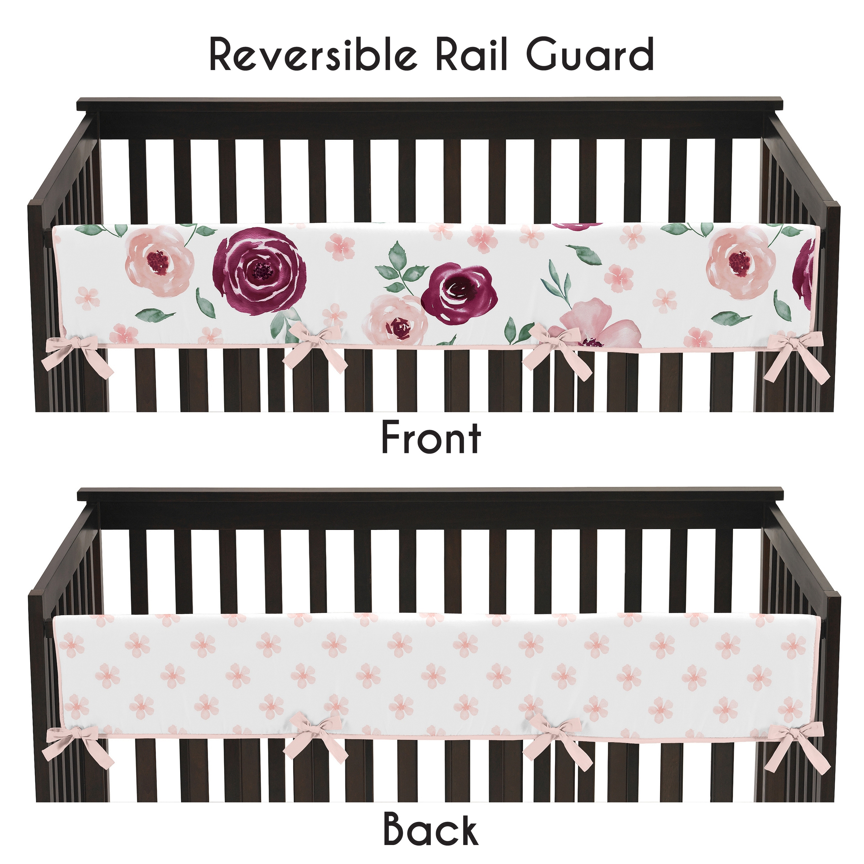 Crib rail guard cover outlet