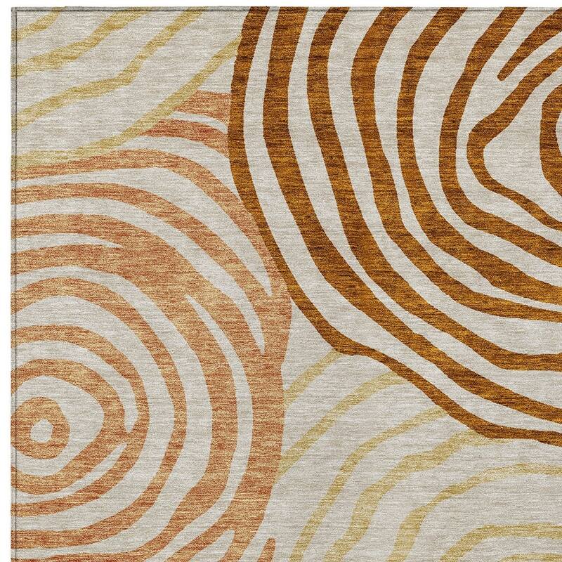 HomeRoots Abstract Transitional Rectangle Outdoor Rug