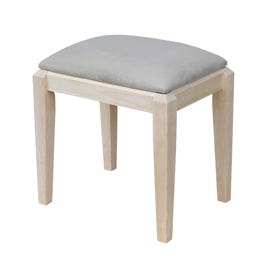 Solid Wood Upholstered Vanity Bench