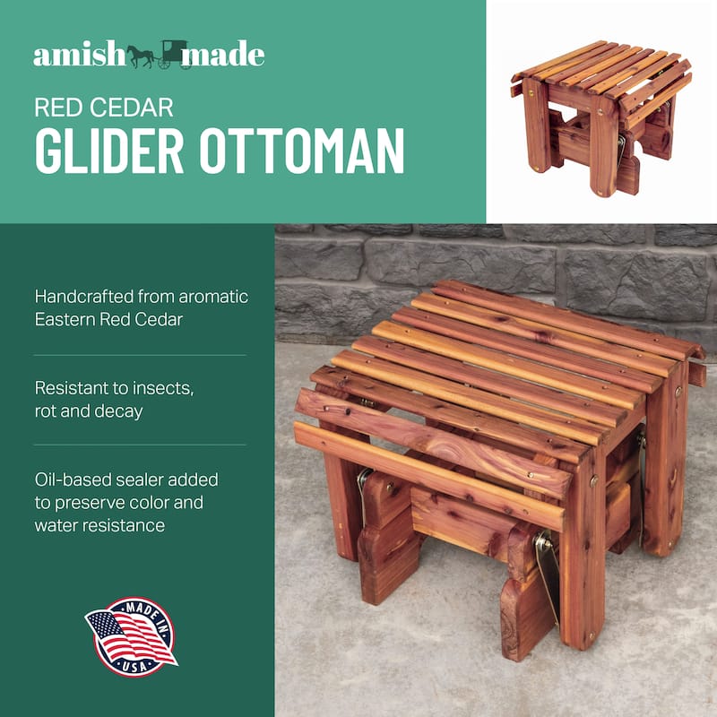 American Furniture Classics Model MM110 CEDAR Gliding Ottoman