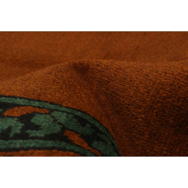 ECARPETGALLERY Hand-knotted Uzbek Kargahi Brown Wool Rug - 5'2 x 7'11