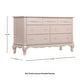 preview thumbnail 8 of 6, Evolur Aurora Pink Wood Seven-drawer Double Dresser