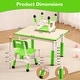 preview thumbnail 2 of 26, GIMMYFIVE Kids Table and 4 Chairs, Height Adjustable Toddler Table and Chair Set