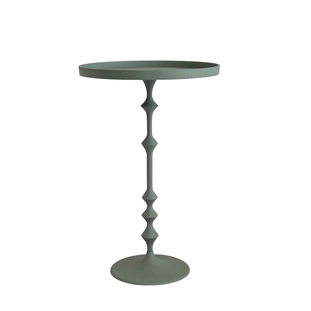 Sculptural Metal Side Table - 14.5"L x 14.5"W x 22.5"H