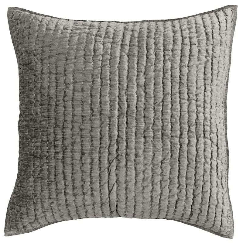 Dimitry Rayon Velvet Sham by Kosas Home - Sage Green - Euro Square