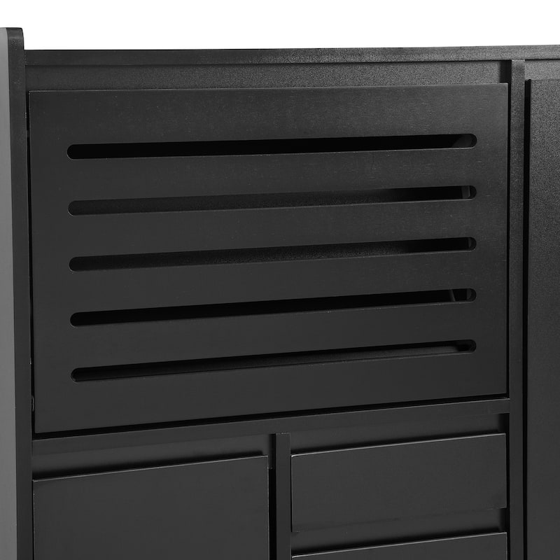 Shoe Storage Cabinet with Wall Cabinet, Breathable Flip Drawer Shoe Rack, Space-Saving Shoe Organizer Cabinet for Entryway