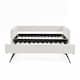 Boucle Fabric Daybed with Trundle Upholstered Tufted Sofa Bed