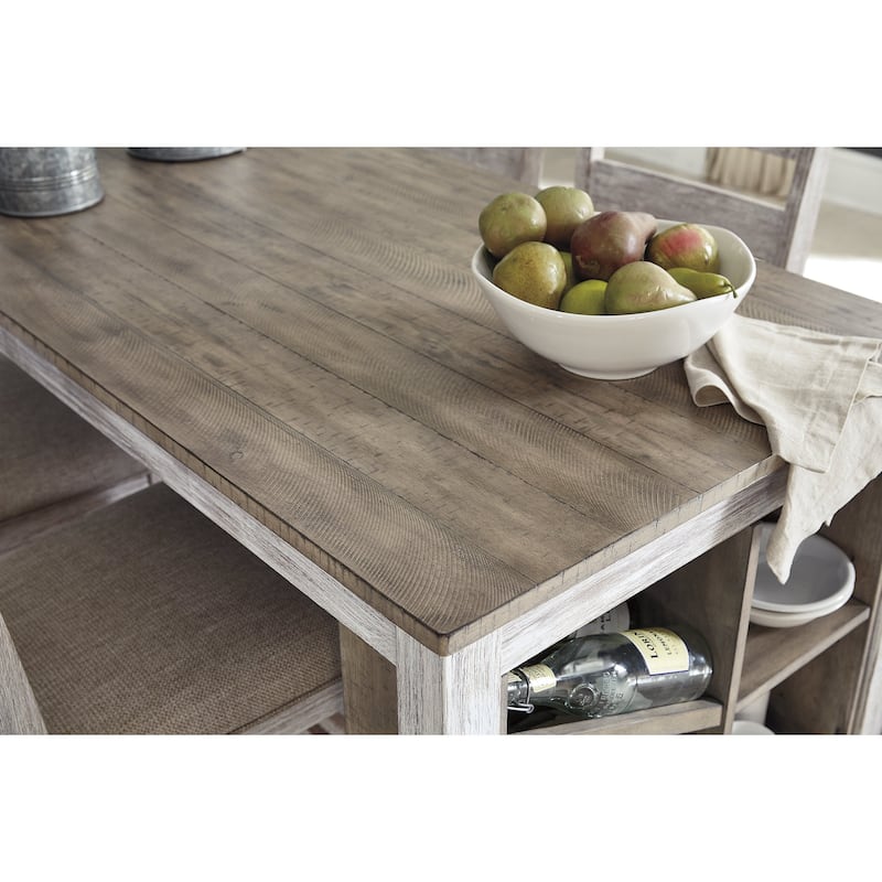 Signature Design by Ashley Skempton White / Light Brown 4-Piece Dining Package