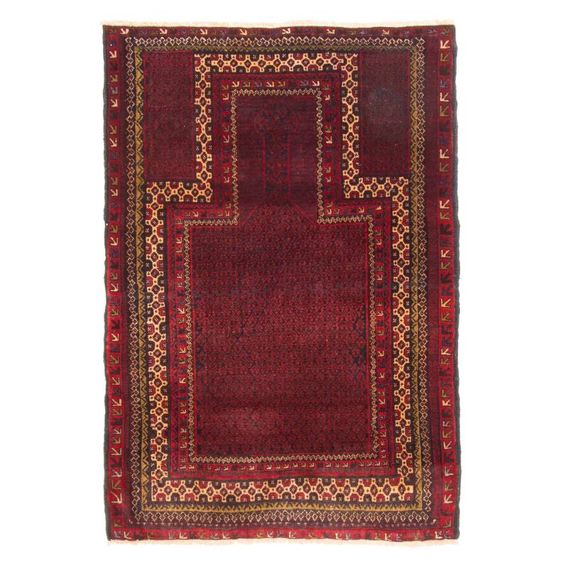 ECARPETGALLERY Hand-knotted Teimani Dark Brown Wool Rug - 3'2 x 4'7