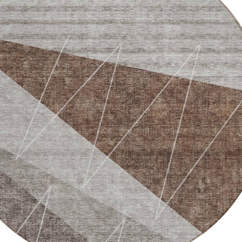 HomeRoots Geometric Transitional Rectangle Outdoor Rug