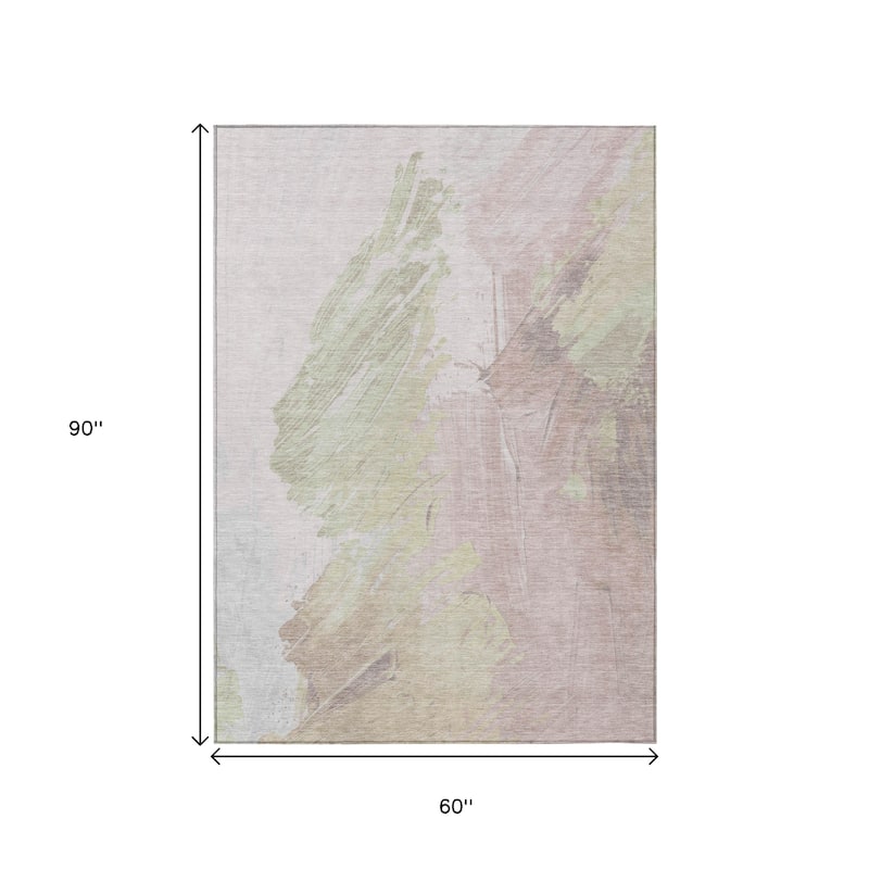 HomeRoots Abstract Transitional Rectangle Outdoor Rug
