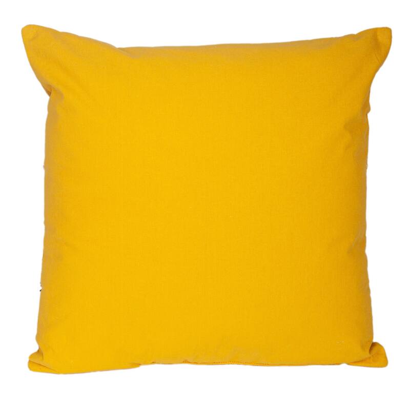 HomeRoots 18" Yellow Striped Cotton Throw Pillow With Texture