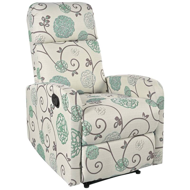 Manual Upholstered Recliner Chair, Modern Recliner Adjustable Single Sofa Chair, High Back Lounge Chairs for Living Room