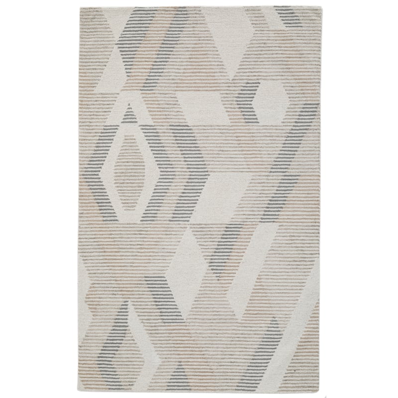 Terra by Obeetee Lyon Sohail Natural Rug - Natural/Criss Cross - 2'6" x 8'