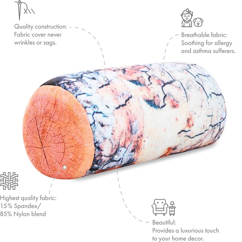 Log Cover Only - Body Pillowcase - Spandex/Nylon Blend for Silky Touch